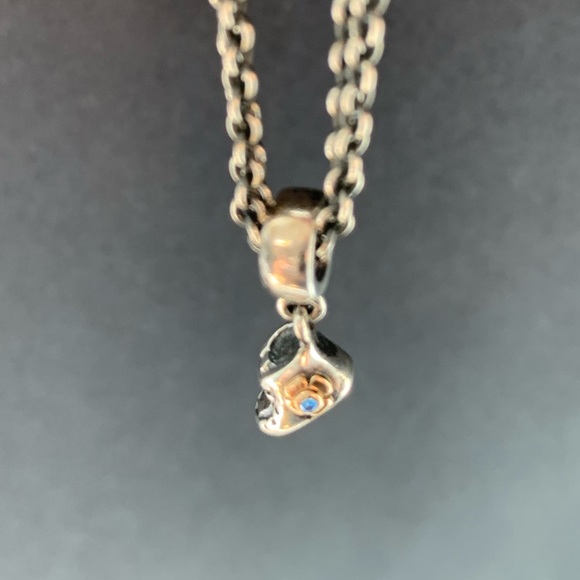 Pandora Jewelry - Pandora Silver Bead- Baby Bootie with blue gem